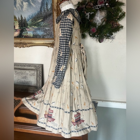 Original Daisy Kingdom Noah’s Ark Animal Crackers 2- Pc Pinafore Apron Dress‼️ - Picture 4 of 11